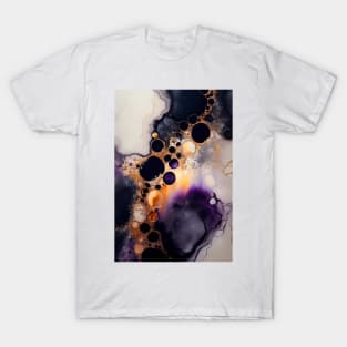 Fashion in Purple - Abstract Alcohol Ink Resin Art T-Shirt